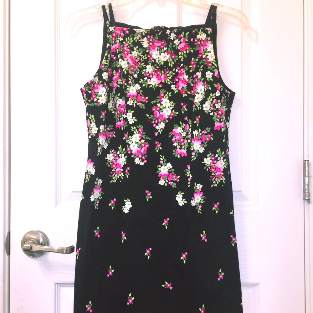 Amanda Smith Pink/White/Black Floral Dress